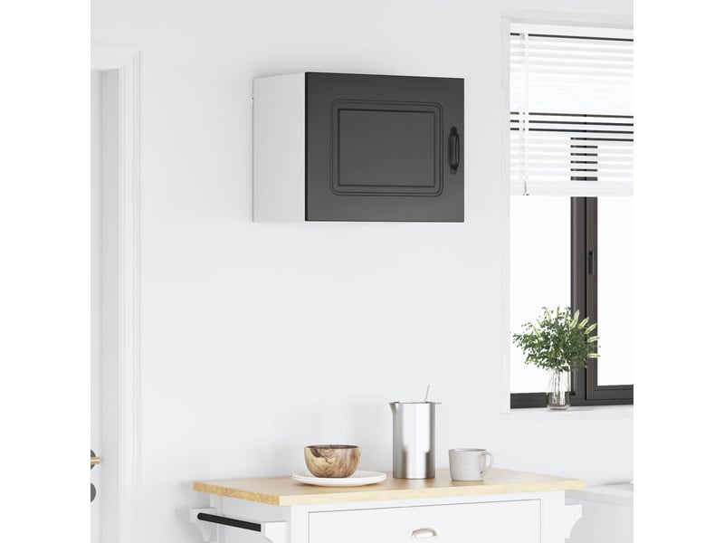  Meuble mural de cuisine | armoire de cuisine noir 50x31x40cm  - Conforama D