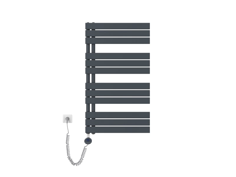  Emke radiateur sèche-serviettes électrique 1041x600 mm, gris anthracite 600w, wifi, modes intelligents, ipx4  - Conforama A