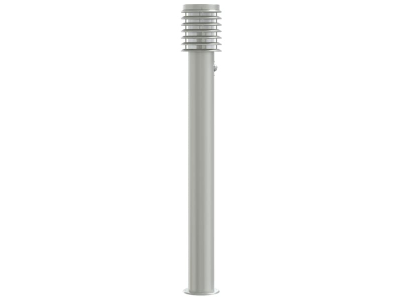  Lampadaire d'extérieur avec capteur argenté acier inoxydable argent 02_0042525  - Conforama E