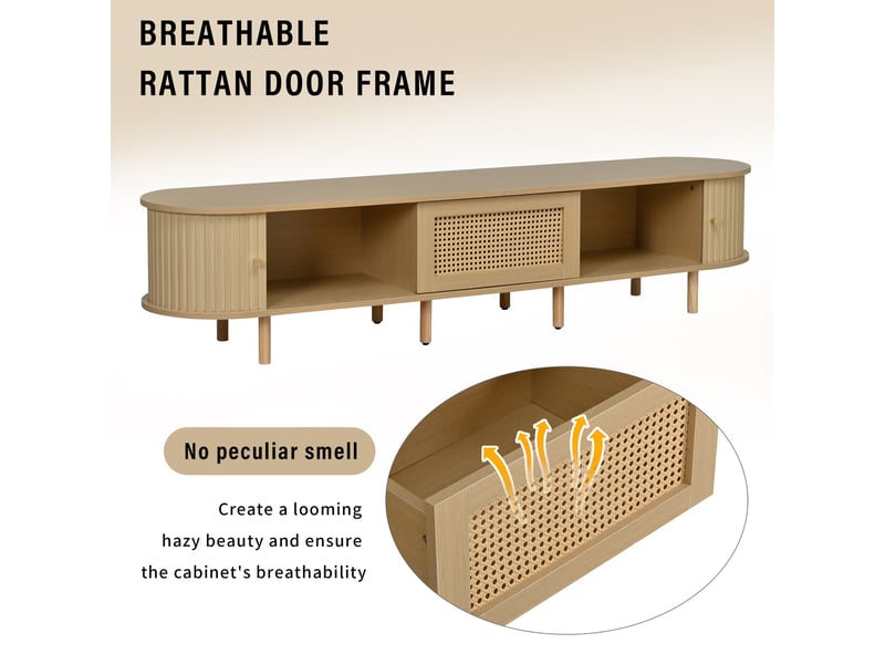 Meuble tv bas en mdf 1 tiroir et 2 portes coulissantes 180 x 40 x 40 cm N625P254040N - Conforama D