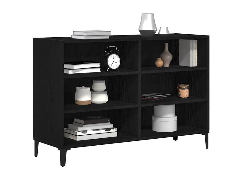  Buffet - bahut - meuble de rangement chêne noir 103,5 x 35 x 70 cm bois d'ingénierie  - Conforama C