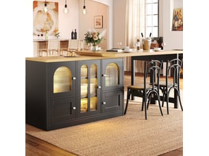 Îlot de cuisine extensible 120-197x40x72 cm avec led rgb en mdf noir