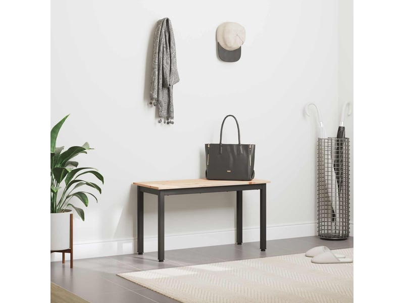  Banc d'entrée, banc d'intérieur naturel 80x35x45 cm bois de pin massif  - Conforama D