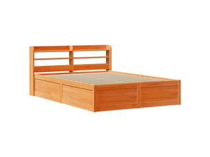 Lit 2 places 135x190 cm    coloris marron
