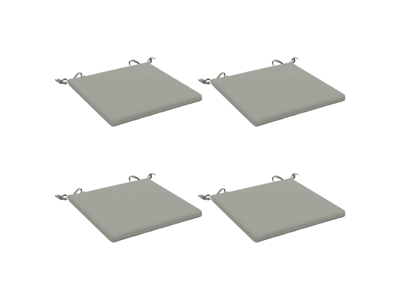 Lot de 4 coussins de siège, coussins d'assise soest 100 % polyester gris cf60415 - Conforama A