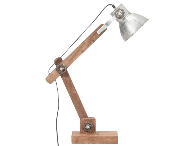  Lampe de bureau industrielle argenté rond 58x18x90 cm e27  - Conforama D