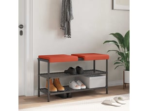 Lot de 2 coussins de banc, coussins d'assise, coussins pour chaisecanapé velours côtelé rouge orange cf52535