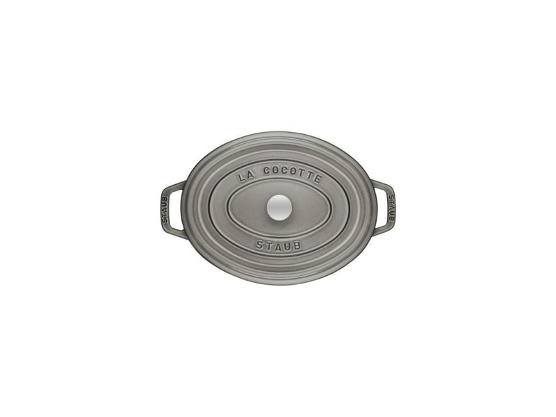  Cocotte en fonte ovale 27 cm 3,2 l grise avec couvercle picots 40500-276-0 - Conforama C