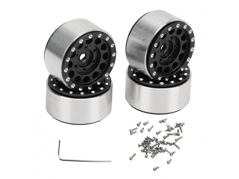 Moyeux de roue rc beadlock en alliage d'aluminium support solide conduite stable pour voitures rc axial sc - comfortxl