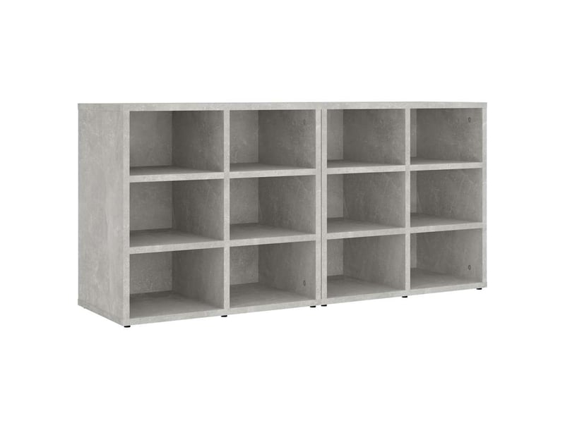  Armoires à chaussures 2 pcs, meuble à chaussures gris béton 52,5x30x50 cm  - Conforama A