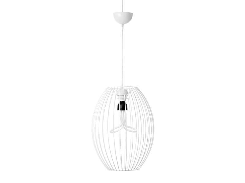  Lampe suspension en métal olivia 41cm blanc  - Conforama A