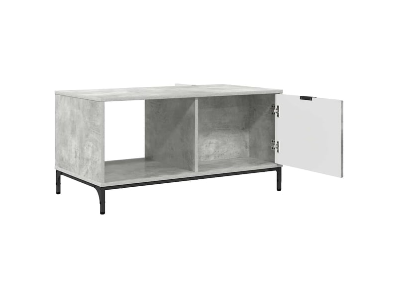  Table basse - table de salon - table à thé gris béton 90 x 49 x 46 cm bois d'ingénierie  - Conforama E