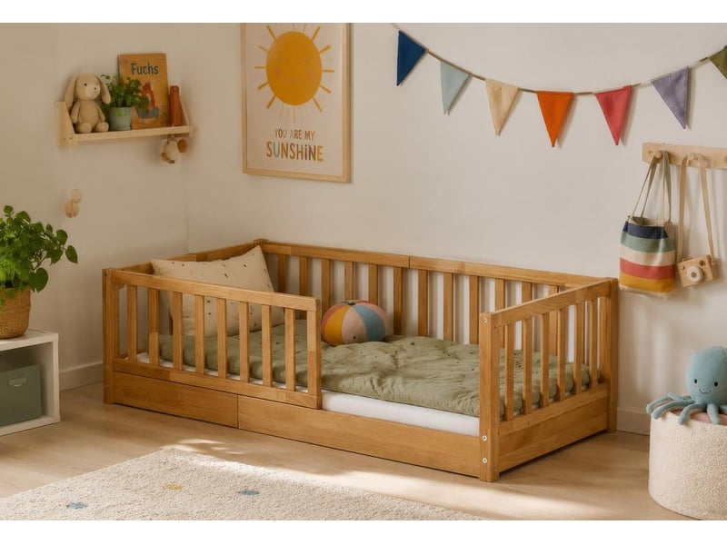  Lit au sol eik 70 x 140 cm - huilé pinolino A114105BT - Conforama E