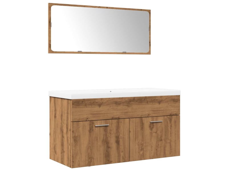 Ensemble de meubles salle de bain 3 pcs bois d'ingénierie cf63953 - Conforama A