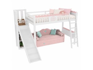 Lit mezzanine 90x200 cm MEUBLIV   coloris blanc
