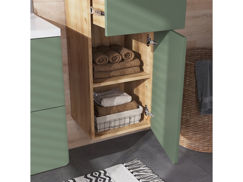  Vicco meubles bain, vertchêne doré, 5 pièces  - Conforama D
