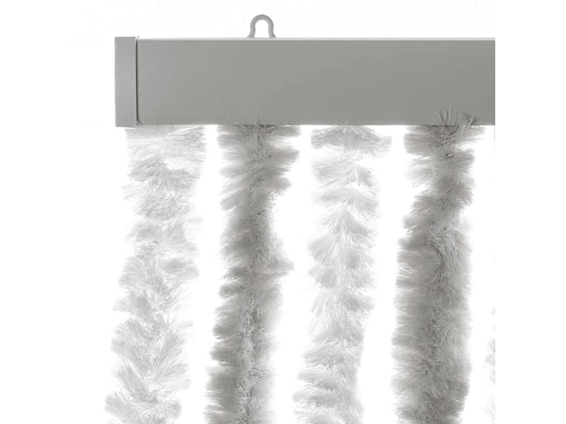  Rideau anti-mouches, moustiquaire gris clair et blanc 56x185 cm chenille cf43533  - Conforama D