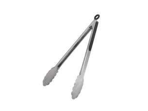 1 paire de pinces de cuisine de 34 cm - parfaites pour saisir les aliments, les salades et les grillades - black