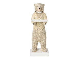 Statue ours serveur théa 180cm beige