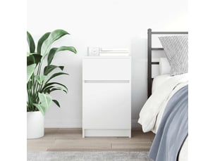 Table de chevet - cabinet de chevet - table de nuit blanc 39x35x65 cm bois d’ingénierie