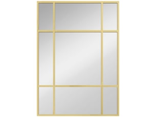Miroir rectangulaire de porte coloris doré <strong></strong> <strong></strong> - 50 cm x 2 cm