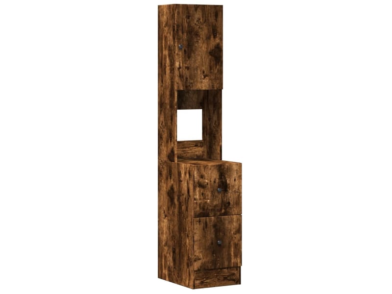  Meuble de rangement, armoire de cuisine chêne fumé 35x50x180cm bois d'ingénierie  - Conforama A