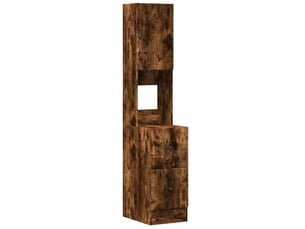 Meuble de rangement, armoire de cuisine chêne fumé 35x50x180cm bois d'ingénierie