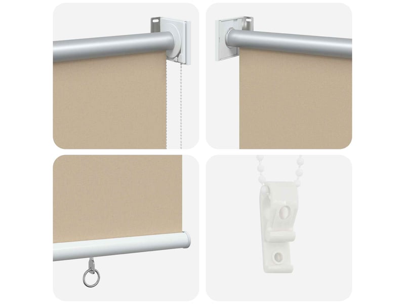 Store enrouleur, store roulant extérieur protection uv beige polyester cf47474 - Conforama E