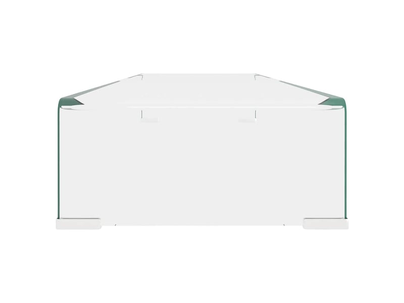  Meuble tv - banc tv - meuble de rangementpour moniteur 100x30x13 cm verre transparent  - Conforama D