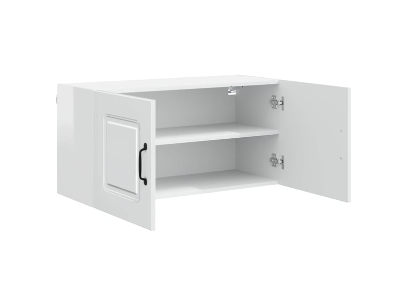  Meuble mural de cuisine | armoire de cuisine blanc brillant 80x31x40cm shl9750  - Conforama E