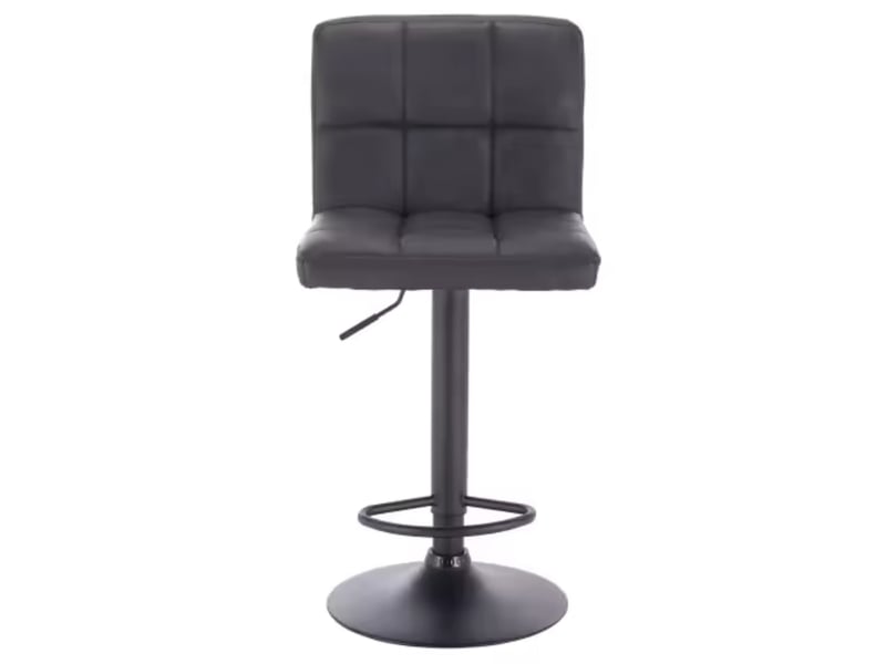  Tabouret de bar pivotant en similicuir anthracite et métal T5828P496558 - Conforama A