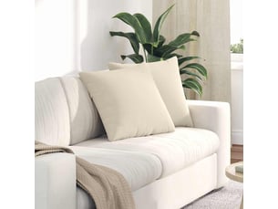 Lot de 2 coussins de canapé, coussins décoratifs tissu beige 50 x 50 cm cf58755