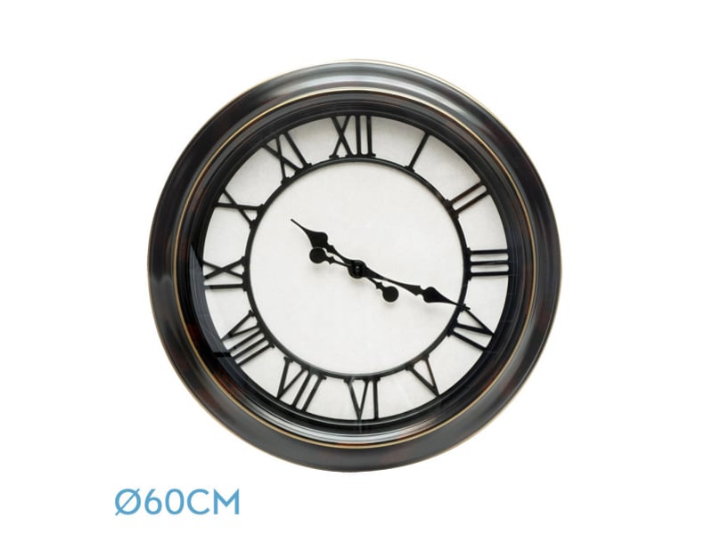  Horloge murale fabrilamp almita ø 60 cm noir 192610027 - Conforama A