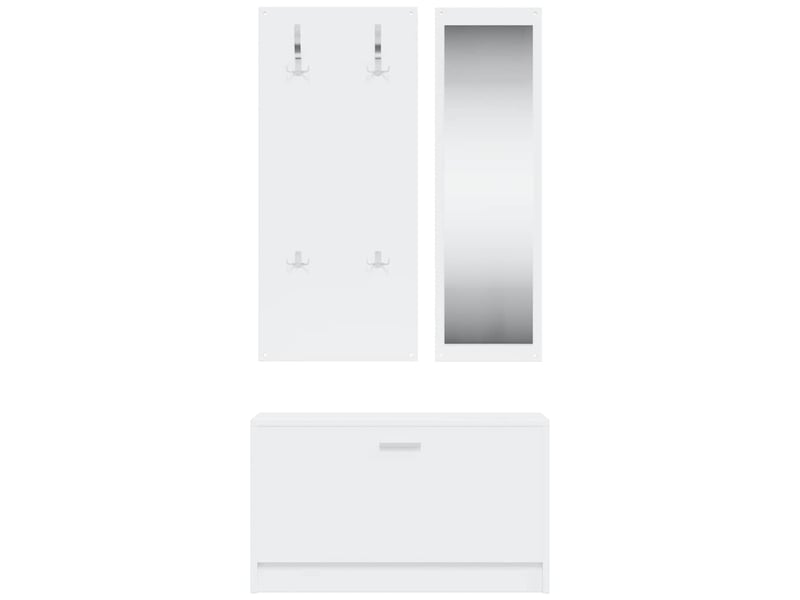  Ensemble d'armoires à chaussures 3-en-1 blanc bois d'ingénierie  - Conforama D