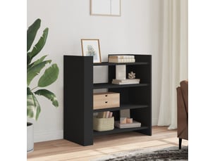 Buffet - bahut - meuble de rangement noir 73,5x35x75 cm bois d'ingénierie