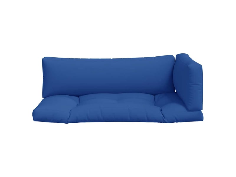  Lot de 3 coussins de palette, coussins de canapé bleu tissu cf59666  - Conforama D