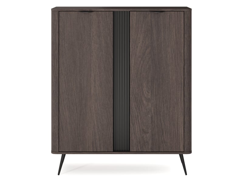  Buffet hazamale, commode 2 étagères, 113x38x134h cm marron noyer Hazamale - Conforama E