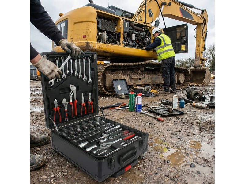  Coffret à outils 899 pièces 36,5 x 20 x 51 cm noir, aluminium et plastique, 4 tiroirs à roulettes  - Conforama B