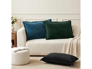 Lot de 2 coussins avec oreiller, coussins décoratifs houten bleu fløjl cf51130