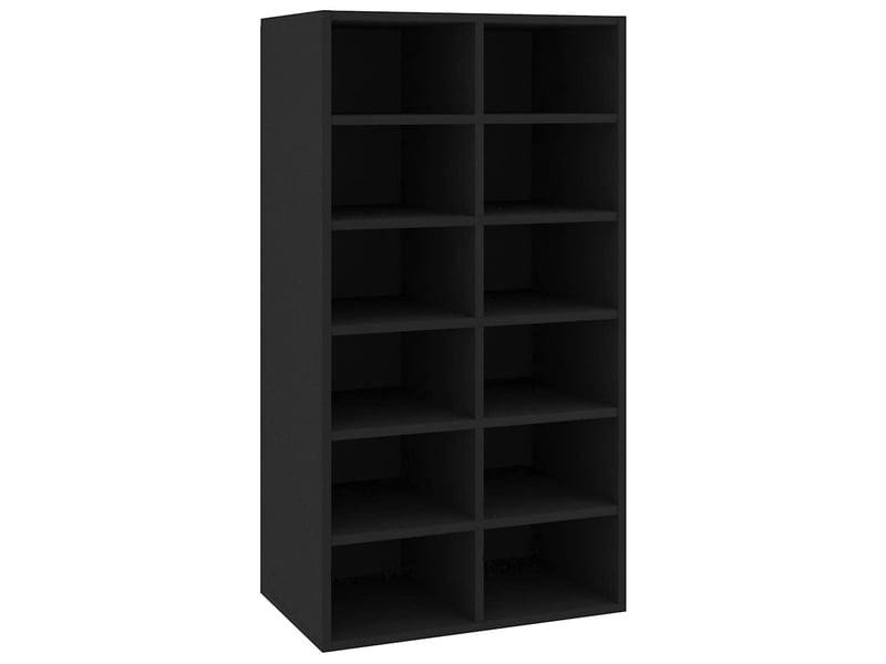  Meuble à chaussures, étagère à chaussures noir 54x34x100,5 cm bois d'ingénierie  - Conforama A