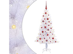 Sapin de noël - arbre de noël artificiel avec 150 led blanc 150 cm pvc et acier