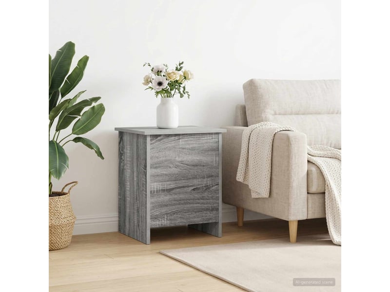  Coffre de rangement avec stockage sonoma gris 40x40x50 cm  - Conforama D
