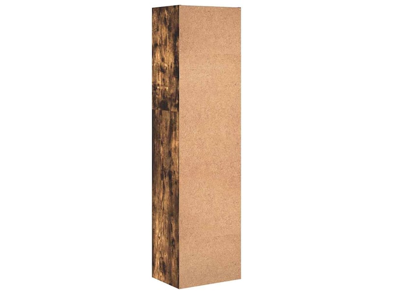  Bibliothèque, étagère de rangement chêne fumé 40x30x152 cm bois d'ingénierie  - Conforama E