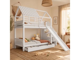 Lit superposé 2x90x200 cm <strong></strong> <strong></strong> coloris blanc