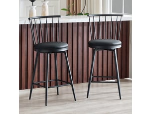 tabouret de bar <strong>HAUSS SPOLE</strong> - noir hauteur d'assise 59 cm vendu Par 4