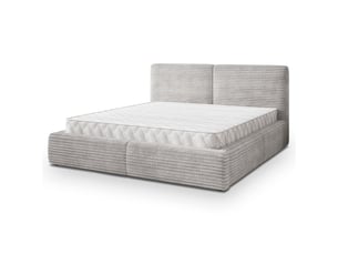 Lit coffre 160x200 cm MASSENO coloris gris
