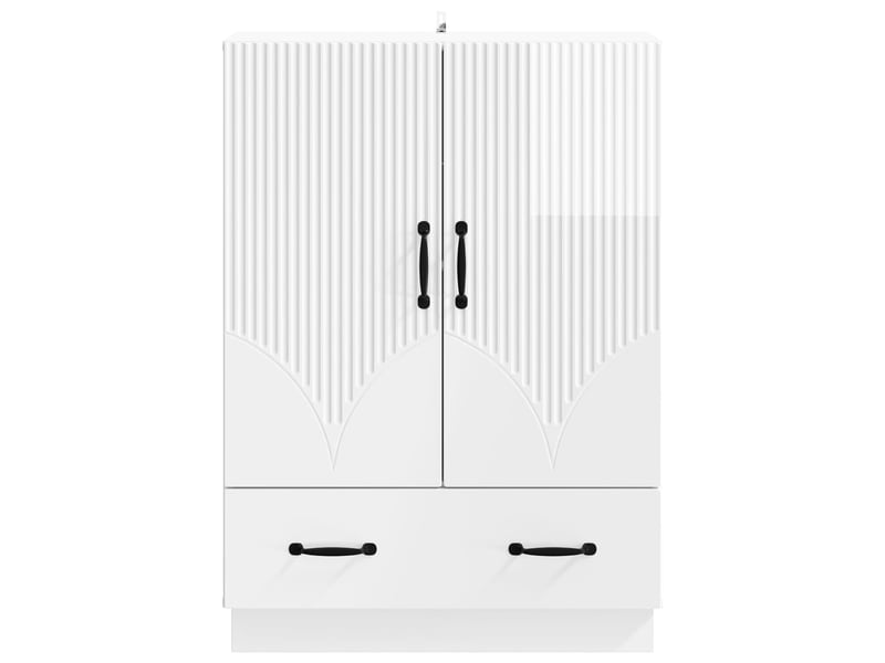  Buffet - bahut - meuble de rangement blanc brillant 66 x 34,5 x 92 cm bois d'ingénierie  - Conforama E