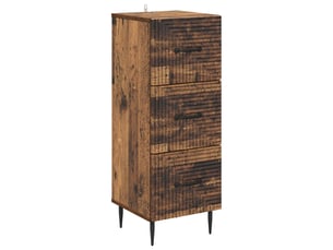 Armoire de rangement bureau, armoire à tiroirs bois ancien 33 x 34,5 x 89,5 cm