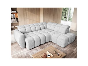 Canapé d'angle électrique ronda 4 places gris clair – angle droit