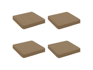 Lot de 4 coussins de siège, coussins d'assise vught 100 % polyester taupe cf60746